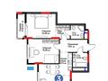 3-бөлмелі пәтер · 75.9 м² · 14/17 қабат, Турар Рыскулов 18/7 — Хусейн Бен Талал - Рядом Мега, ЭКСПО, Набережная., бағасы: 55 млн ₸ в Астане, Есильский р-н — фото 3