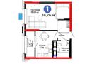 1-комнатная квартира · 39 м², Калдаякова за 26.9 млн ₸ в Шымкенте, Туран р-н — фото 2