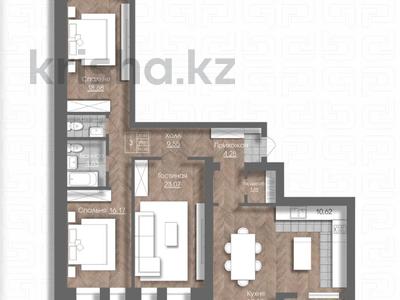 3-бөлмелі пәтер · 120.62 м² · 3/7 қабат, мкр. Алтын орда 228/3 — РЯДОМ НОВАЯ ШКОЛА И САДИК, бағасы: ~ 44.6 млн 〒 в Актобе