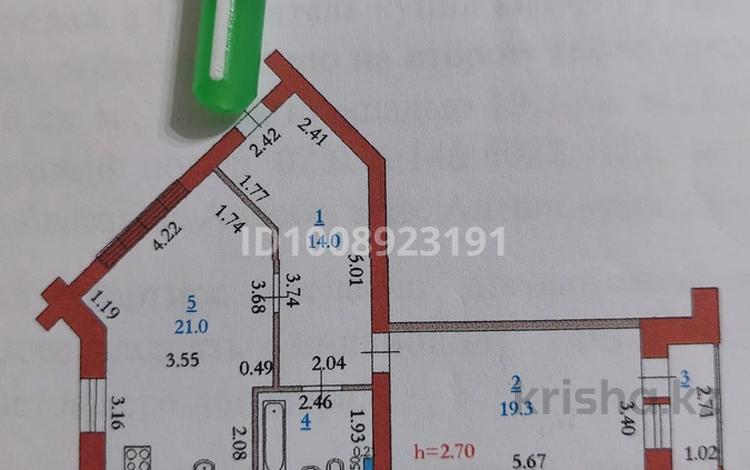 1-комнатная квартира · 60 м² · 2/5 этаж, мкр. Алтын орда 20/в — Обл гаи за 27.8 млн 〒 в Актобе — фото 2