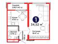 1-комнатная квартира · 34.52 м², С 902 8 за ~ 18.2 млн 〒 в Астане, Сарыарка р-н — фото 3
