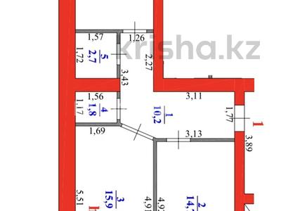 2-комнатная квартира · 64 м² · 2/9 этаж, ул. Базарбая Жуманиязова 120 за 21 млн 〒 в Уральске, мкр Школьник