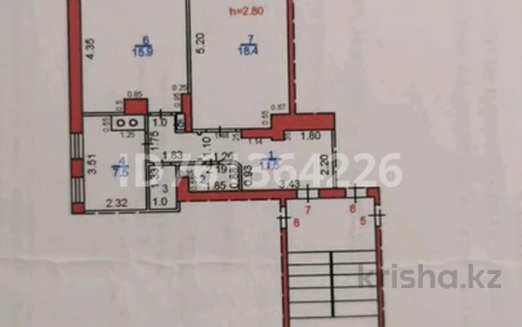 2-бөлмелі пәтер · 58 м² · 2/2 қабат, мкр Михайловка , Толепова 80 — Толепова-жилстроевская, бағасы: 12 млн ₸ в Караганде, Казыбек би р-н — фото 2
