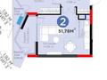 2-бөлмелі пәтер · 51.3 м² · 5/9 қабат, Турар Рыскулов 22, бағасы: ~ 43 млн ₸ в Астане, Есильский р-н — фото 9