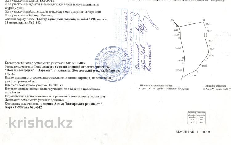 Ауыл шаруашылығы · 22000 м², бағасы: 1.5 млн ₸ в Талгаре — фото 2