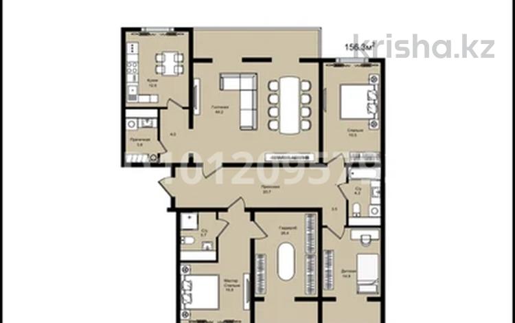 5-бөлмелі пәтер · 156.6 м² · 4/9 қабат, Кокжал Барака 19а, бағасы: ~ 75.8 млн ₸ в Усть-Каменогорске — фото 2