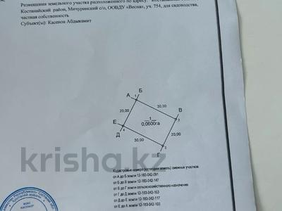 Участок · 6 соток, Костанай за 3.5 млн ₸