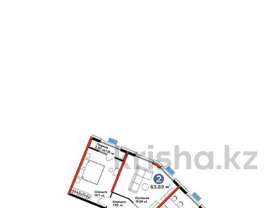 2-комнатная квартира · 60 м² · 4/12 этаж, Байдибек би 115/10 за 34 млн ₸ в Шымкенте