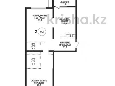 2-бөлмелі пәтер · 86 м² · 7/12 қабат, Розыбакиева 197/2, бағасы: 98.5 млн ₸ в Алматы, Бостандыкский р-н