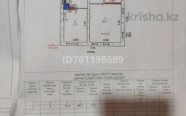 Отдельный дом · 3 комнаты · 58.2 м² · 7 сот., Семипалатинская 26 — проспект Назарбаева за 8 млн ₸ в Усть-Каменогорске, Ульбинский — фото 2