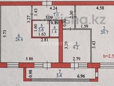 2-комнатная квартира · 69 м² · 8/9 этаж, Ильяс Омарова 23/1 — Мухамедханова Айтматова за 31 млн ₸ в Астане, Нура р-н