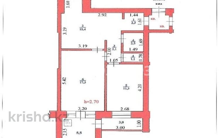 2-комнатная квартира, 56 м², 1/4 этаж, Самар 103 — Сарайшык за 25 млн 〒 в Уральске — фото 12
