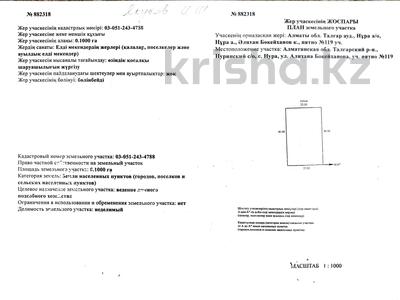 Жер телімі · 10 сотық, Нура, бағасы: 2.8 млн ₸