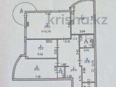 4-комнатная квартира · 138 м² · 9/16 этаж, Микрорайон Керемет 5 к27 за 113 млн ₸ в Алматы, Бостандыкский р-н