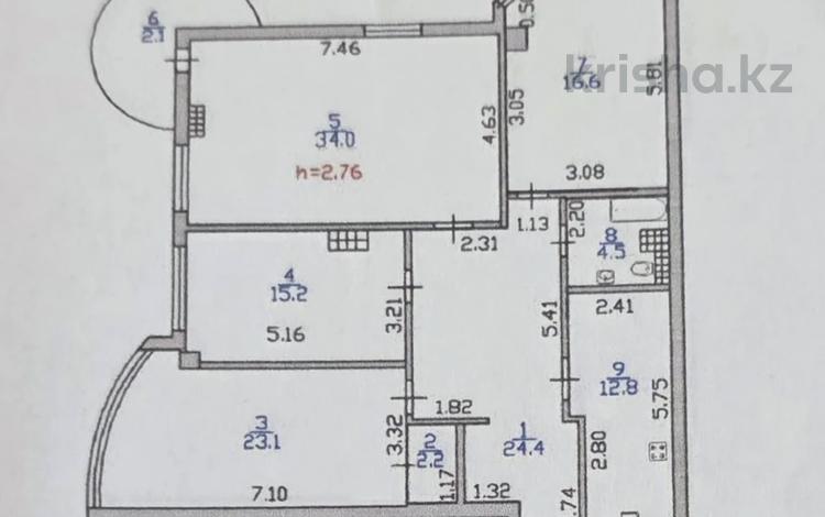 4-комнатная квартира · 138 м² · 9/16 этаж, Микрорайон Керемет 5 к27 за 113 млн ₸ в Алматы, Бостандыкский р-н — фото 5