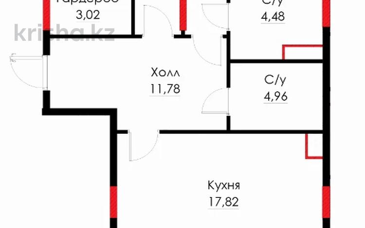 3-комнатная квартира · 100.9 м² · 3/4 этаж, мкр. Ак Шагала 10 за 54 млн 〒 в Атырау — фото 2