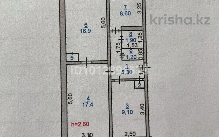 3-комнатная квартира · 64 м² · 3/5 этаж, мкр Акбулак 10 за 15 млн ₸ в Таразе — фото 2