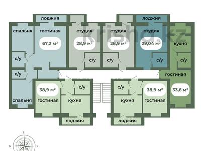 1-комнатная квартира · 33 м² · 4/5 этаж, Умбетей жырау 20 — Узак батыр за 8 млн ₸ в Астане, Нура р-н