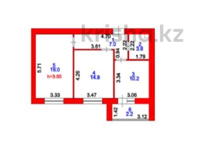 2-бөлмелі пәтер · 57 м² · 11/12 қабат, Улица А 52, 6 4/1, бағасы: 28.9 млн ₸ в Астане, Сарайшык р-н