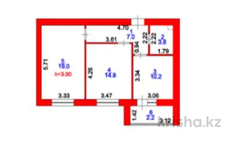 2-бөлмелі пәтер · 57 м² · 11/12 қабат, Улица А 52, 6 4/1, бағасы: 28.9 млн ₸ в Астане, Сарайшык р-н — фото 2