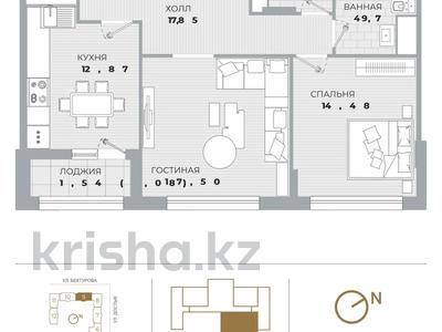 2-бөлмелі пәтер · 66.4 м² · 18/18 қабат, Туран 39/3 — Без комиссии, бағасы: ~ 47.1 млн ₸ в Астане, Нура р-н