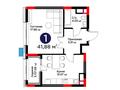 1-бөлмелі пәтер · 41.88 м², Е-899 5/1а, бағасы: ~ 41.7 млн ₸ в Астане, Нура р-н — фото 3