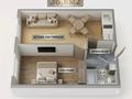 2-комнатная квартира · 36.8 м² · 3/10 этаж, Мухамедханова 28 за 18.5 млн ₸ в Астане, Нура р-н