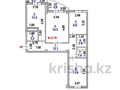 3-комнатная квартира · 69.3 м² · 2/5 этаж, Е-128 7, 7/2,7/1 за ~ 23.7 млн ₸ в Астане, Нура р-н