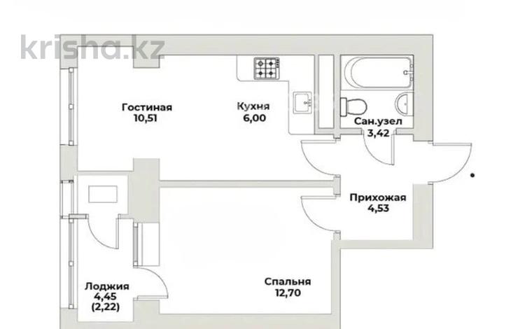 2-комнатная квартира, 45 м², 12/21 этаж, Гагарина 310 за 39.5 млн 〒 в Алматы, Бостандыкский р-н — фото 2