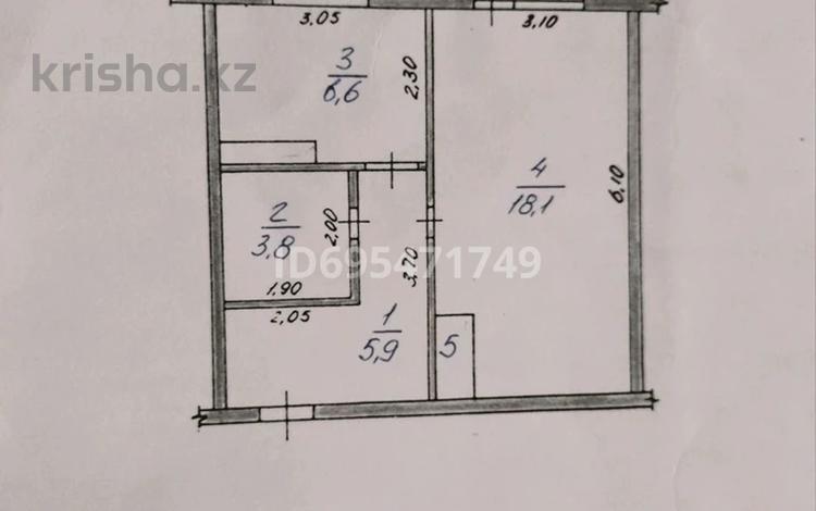 1-бөлмелі пәтер · 35.4 м² · 3/5 қабат, 4 микрорайон 1, бағасы: 14 млн ₸ в Аксае — фото 2