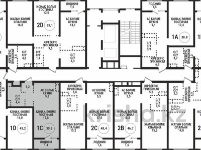 1-бөлмелі пәтер · 30.3 м² · 2/12 қабат, Райымбека 210/9, бағасы: 25 млн ₸ в Алматы, Алмалинский р-н