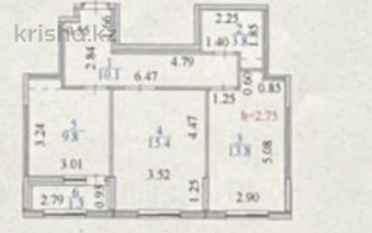 2-комнатная квартира, 54.2 м², 6/9 этаж, Казбек Би 15 за 22 млн 〒 в Астане, Есильский р-н — фото 2