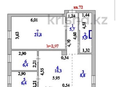2-бөлмелі пәтер · 72 м² · 10/10 қабат, Темирбека Жургенева, бағасы: ~ 26.6 млн ₸ в Астане, Алматы р-н