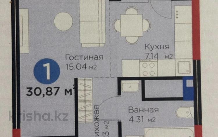 1-бөлмелі пәтер · 31 м² · 9/12 қабат, Е 915 13, бағасы: 18.5 млн ₸ в Астане, Есильский р-н — фото 2