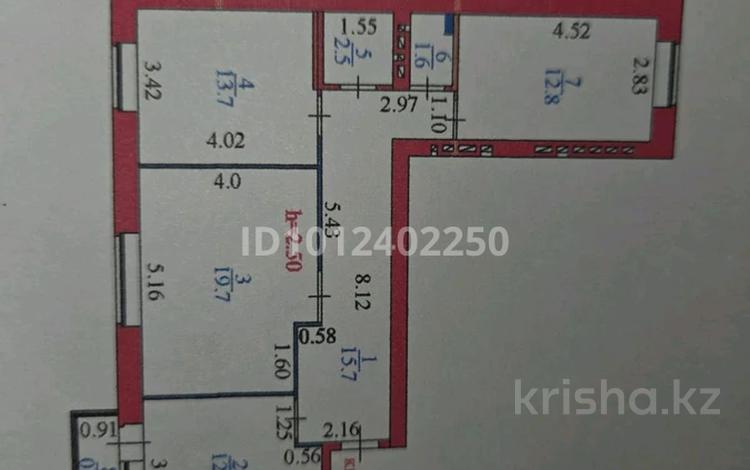 3-бөлмелі пәтер · 79.2 м² · 3/6 қабат, ул. Хиуаз Доспановой 2/3, бағасы: 35 млн ₸ в Астане — фото 2