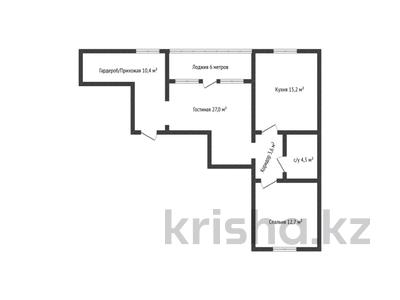 2-бөлмелі пәтер · 77 м² · 5/9 қабат, Зелёная 25/1блокБ, бағасы: 38 млн ₸ в Костанае