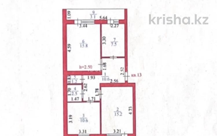 3-комнатная квартира, 68.1 м², 3/3 этаж, ул. Альмухана Сембинова 12/1 за 22 млн 〒 в Астане, р-н Байконур — фото 2