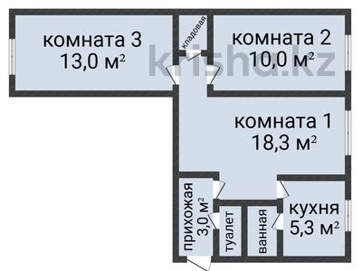 3-комнатная квартира · 54.5 м² · 1/5 этаж, Аль-Фараби за 21.5 млн ₸ в Костанае