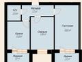 2-бөлмелі пәтер · 64.6 м² · 2/6 қабат, мкр Юго-Восток, Рыскулова 5/3, бағасы: ~ 27.1 млн ₸ в Караганде, Казыбек би р-н — фото 2