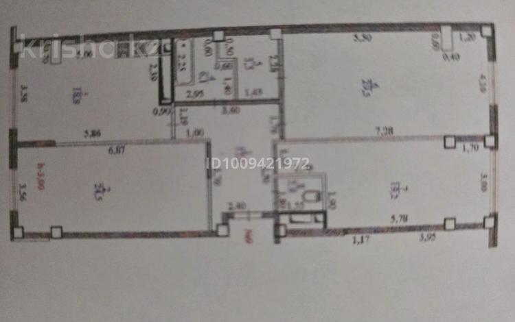 3-комнатная квартира · 116.4 м² · 3/7 этаж, Микрорайон 4 61/1 — Рядом рынок Жетысу за 37.5 млн 〒 в Конаеве — фото 2