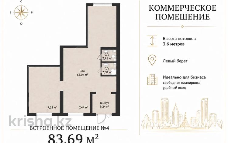 Свободное назначение · 83.69 м² за 47 млн ₸ в Астане, Нура р-н — фото 2