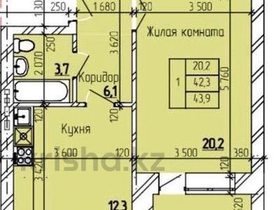 1-комнатная квартира, 43.9 м², 2/5 этаж, Дорожная 3 за ~ 12.3 млн 〒 в 