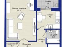 1-комнатная квартира, 42 м², 11/17 этаж, Туран 83/1 за 18.8 млн 〒 в Астане, Есильский р-н