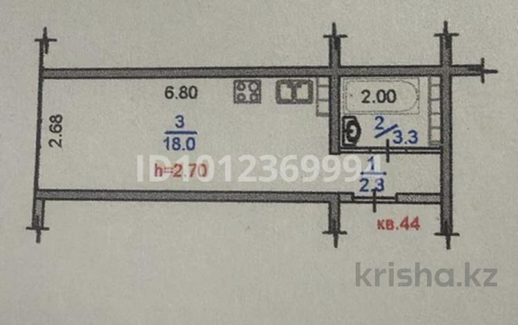 1-бөлмелі пәтер · 24 м² · 9/9 қабат, ул. Жолымбет 65к17, бағасы: 16 млн ₸ в Алматы, Жетысуский р-н — фото 2