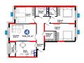 4-комнатная квартира · 106.35 м², Калдаякова 30 за ~ 52.4 млн ₸ в Шымкенте, Туран р-н — фото 3