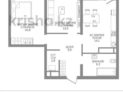 2-комнатная квартира · 65 м² · 12/12 этаж, Райымбека — ГОРЯЧАЯ ЦЕНА!!!! за ~ 48.7 млн ₸ в Алматы, Алмалинский р-н