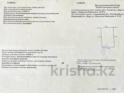 Жер телімі · 10 сотық, Нура, бағасы: 4.5 млн ₸