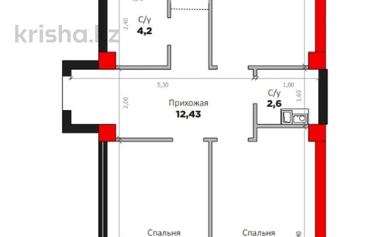 3-комнатная квартира · 86.2 м² · 7/10 этаж, Илияса Есенберлина 20 за ~ 34.5 млн ₸ в Усть-Каменогорске — фото 2