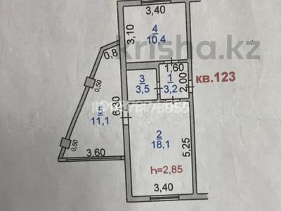 1-бөлмелі пәтер · 46 м² · 2 қабат, мкр Аса 18, бағасы: 10.5 млн ₸ в Таразе