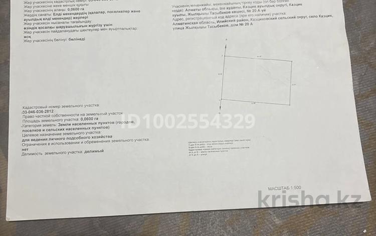 Жер телімі · 6 сотық, Тасыбеков 20, бағасы: 10 млн ₸ в Аскара Токпанова (Казцик) — фото 2